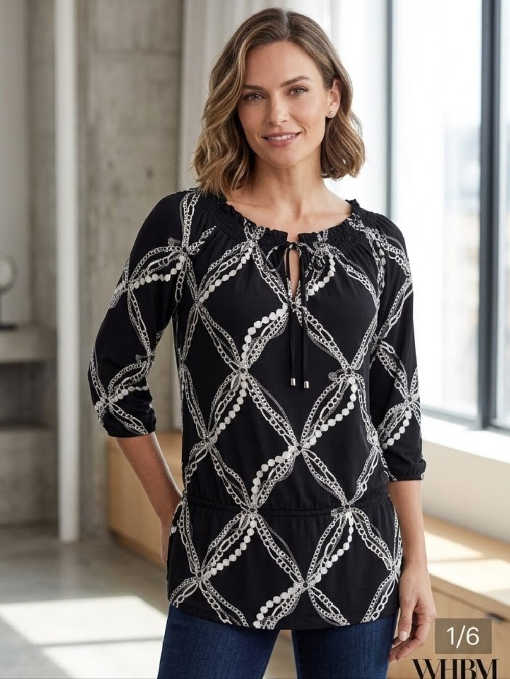WHBM 3/4 Tunic Blouse